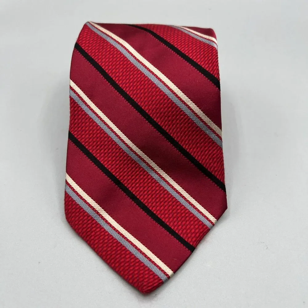 JOS A BANK Tie Multicolor Striped Silk 3.75